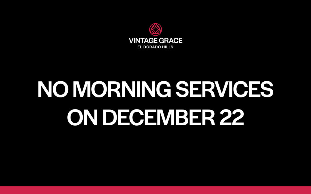 No Morning Service on December 22